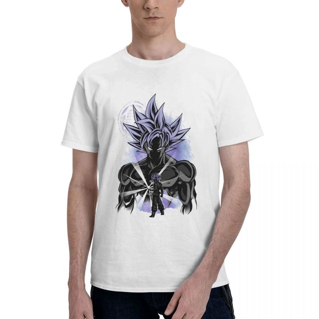 T-shirt Goku Ultra Instinct Dragon Ball Super Manga Floqué Adulte Homme Femme Courtes Manches