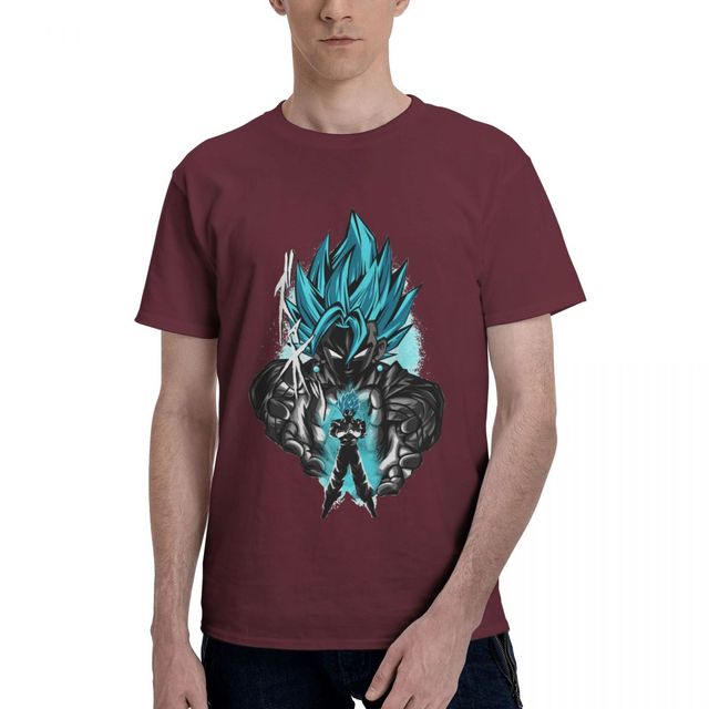 Vegeto Blue Dragon Ball Super Manga flocado adulto hombres mujeres camiseta de manga corta