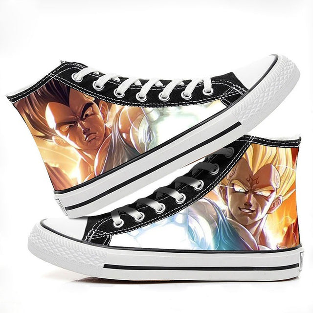 Chaussures Vegeta Dragon Ball Z Baskets Style Converse Sneakers Adulte Homme Femme