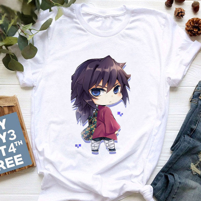 T-shirt Enfant Giyu Tomioka Demon Slayer Garçon Fille