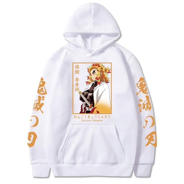 Sweat Demon Slayer Kyojuro Pilier de la Flamme Adulte Homme Femme Manches Longues