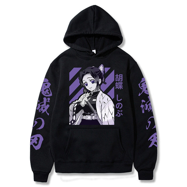 Sweat à Capuche Demon Slayer Shinobu noir