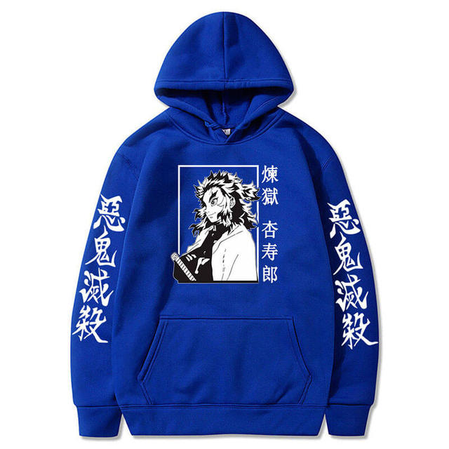 Sweat à Capuche Kyojuro Demon Slayer Adulte Homme Femme Manches Longues
