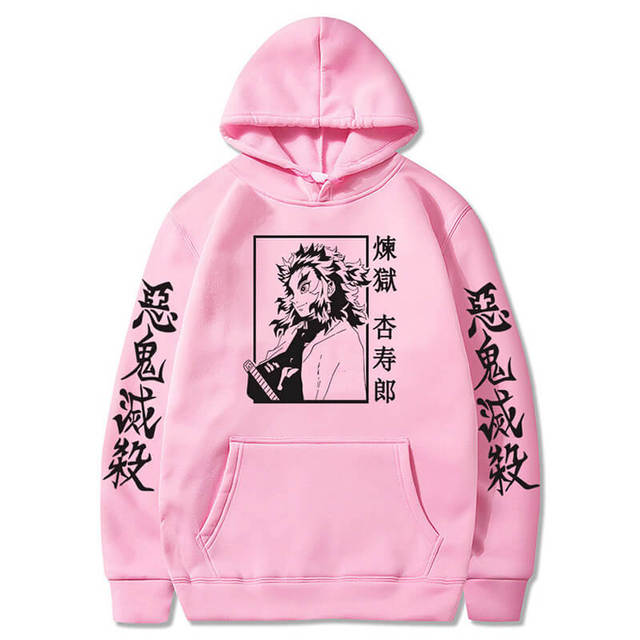 Sweat à Capuche Kyojuro Demon Slayer Adulte Homme Femme Manches Longues