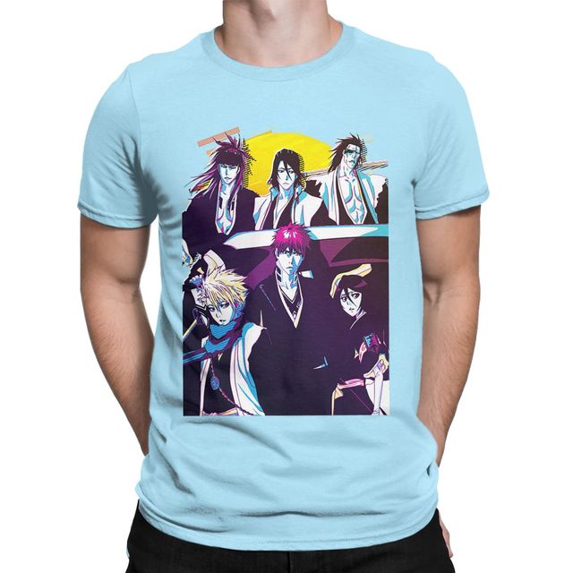 T-Shirt Bleach Personnages Manga Floqué Adulte Homme Femme Courtes Manches