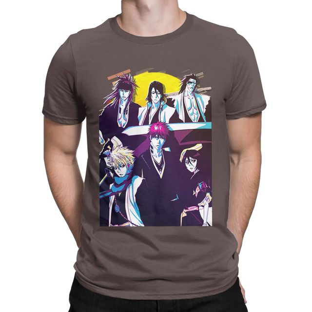 T-Shirt Bleach Personnages Manga Floqué Adulte Homme Femme Courtes Manches
