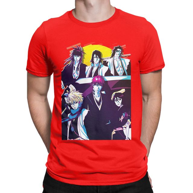 T-Shirt Bleach Personnages Manga Floqué Adulte Homme Femme Courtes Manches
