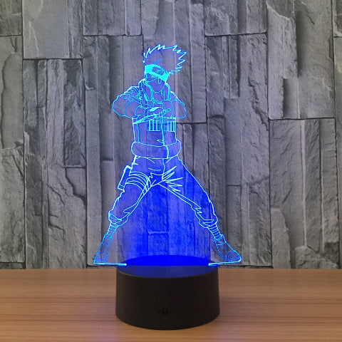 Kakashi Hatake LED-Neonlampe für Nachttisch oder Schreibtischdekoration Manga Naruto