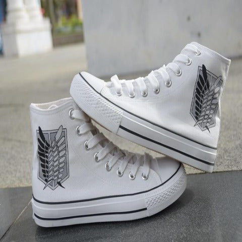 Chaussures Fermées Attack on Titan Baskets Converses Sneakers Adulte Homme Femme