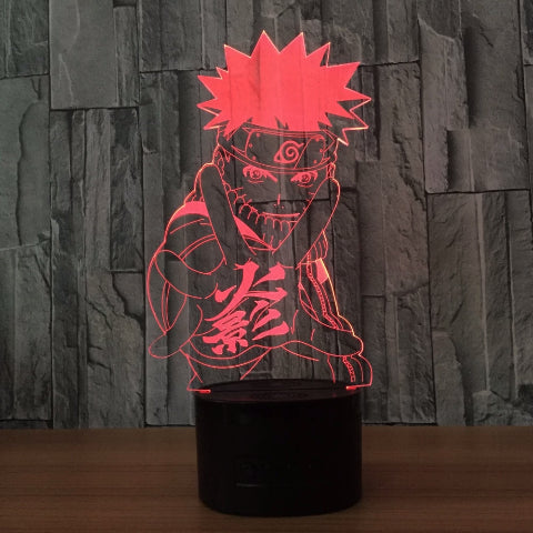 Lampe Naruto 3D Led Neon À Poser De Chevet ou Bureau Déco Manga