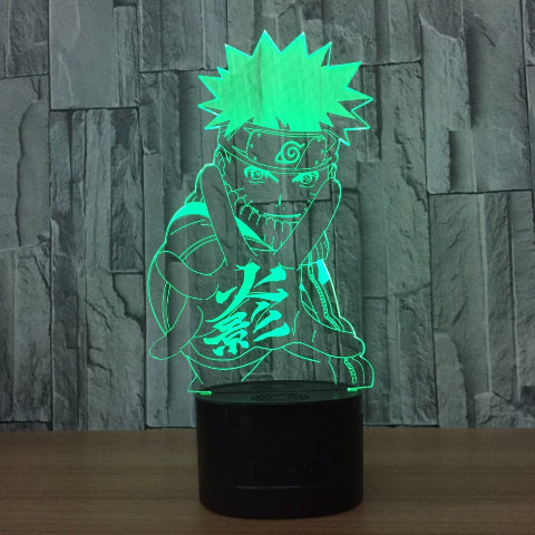 Lampe Naruto 3D Led Neon À Poser De Chevet ou Bureau Déco Manga