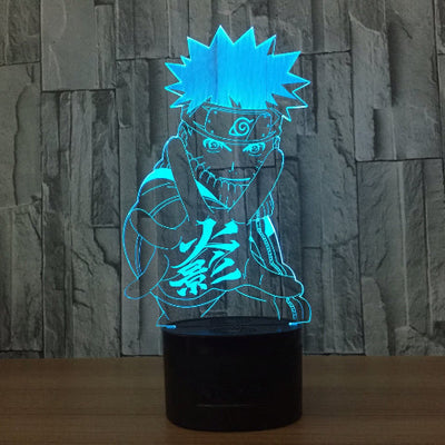 Lampe Naruto 3D Led Neon À Poser De Chevet ou Bureau Déco Manga