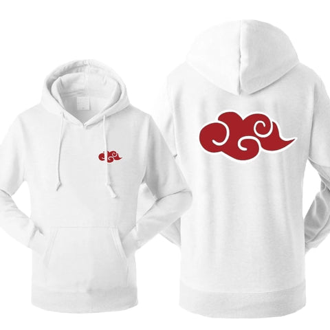 Sweat Akatsuki à Capuche Blanc