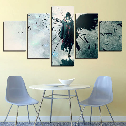 Tableau Sasuke Uchiha Deco Toile Cadre Mural Manga Naruto