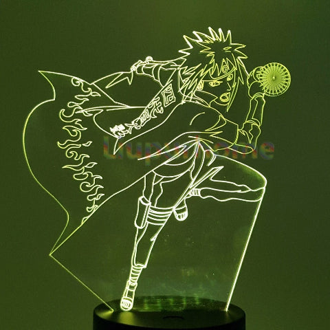 Lámpara de neón LED 3D de Naruto para decoración manga de cabecera u oficina