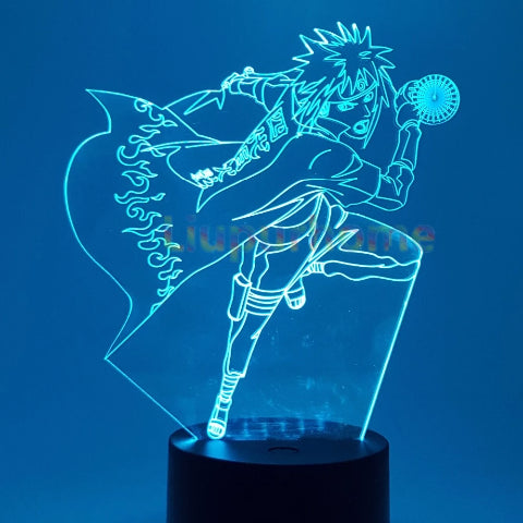 Lampada al neon a LED 3D Naruto per la decorazione Manga da comodino o da ufficio