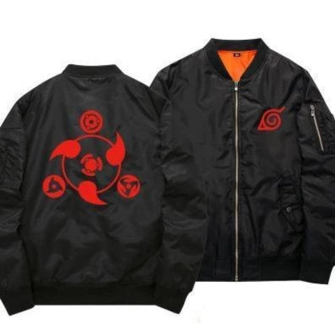Veste Bomber Naruto Adulte Homme Femme Hiver / Mi Saison Manga Manteau Blouson