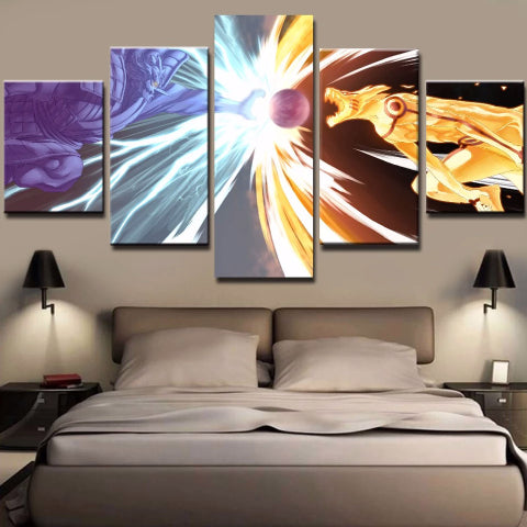 Tableau 5 pièces Naruto Deco Toile Cadre Mural Manga