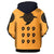 Chakra Kyubi Chaleco con capucha y cremallera para adultos, hombres y mujeres, jersey de manga larga, sudadera con capucha