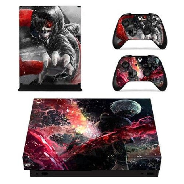 Adesivo XboX One Tokyo Ghoul Ken Kaneki Tagune Adesivo per console e controller