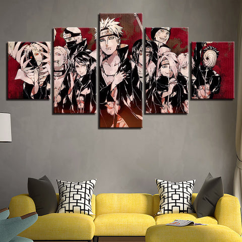 Tableau Akatsuki Deco Toile Cadre Mural Manga Naruto