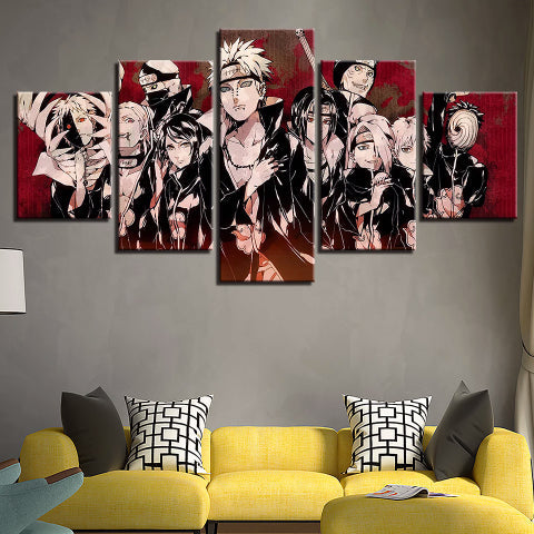 Akatsuki Pittura Deco Tela Cornice da parete Manga Naruto