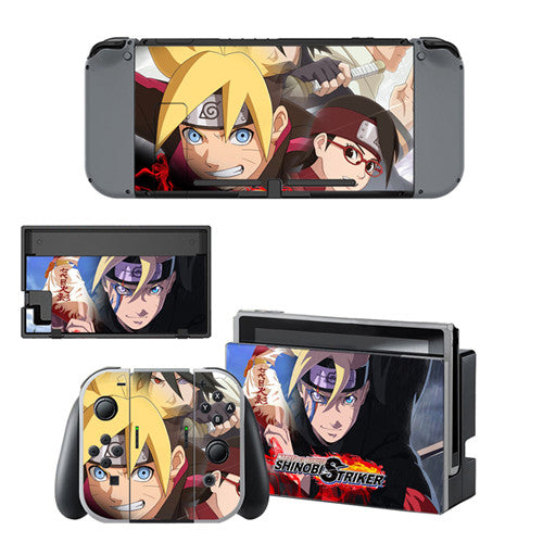 Adesivo Nintendo Switch Adesivo per console e controller Naruto "Boruto vs Hokage".