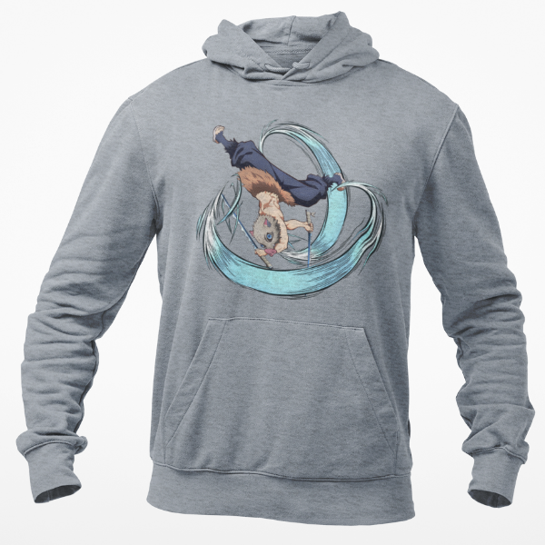 Sweat à Capuche Inosuke Demon Slayer gris