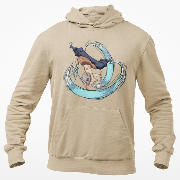 Sweat à Capuche Inosuke Demon Slayer beige