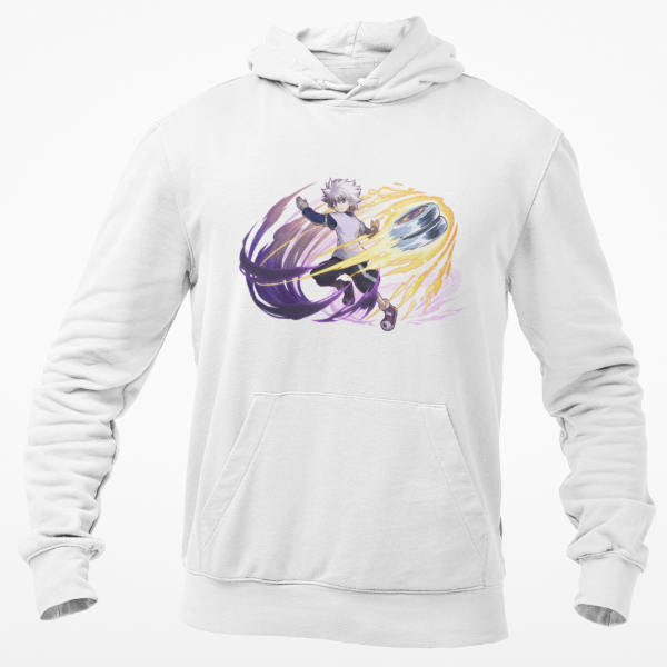 Sweat Killua Manga Hunter x Hunter blanc