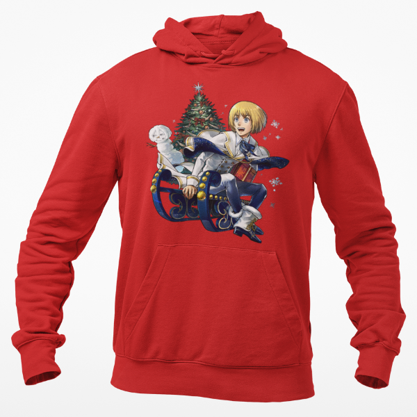 Sweat Armin Noël Attaque Des Titans rouge