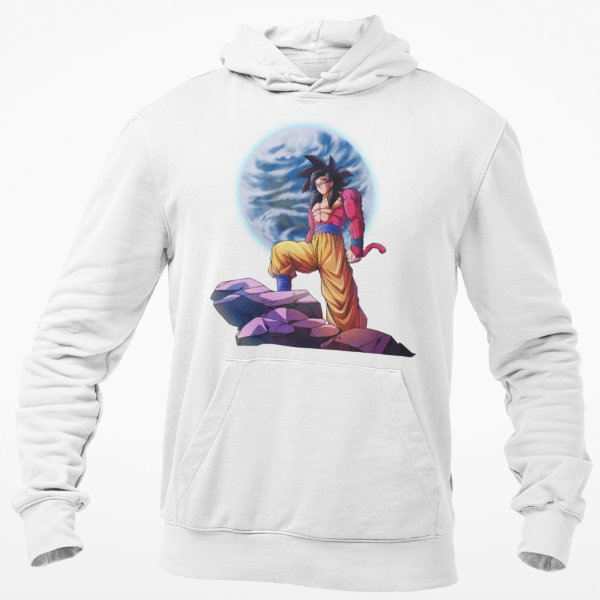 Sweat Goku SSJ4 Lune Manga Dragon Ball Z blanc