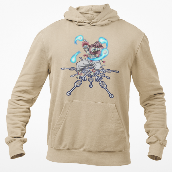 Sweat à Capuche Akaza Demon Slayer beige