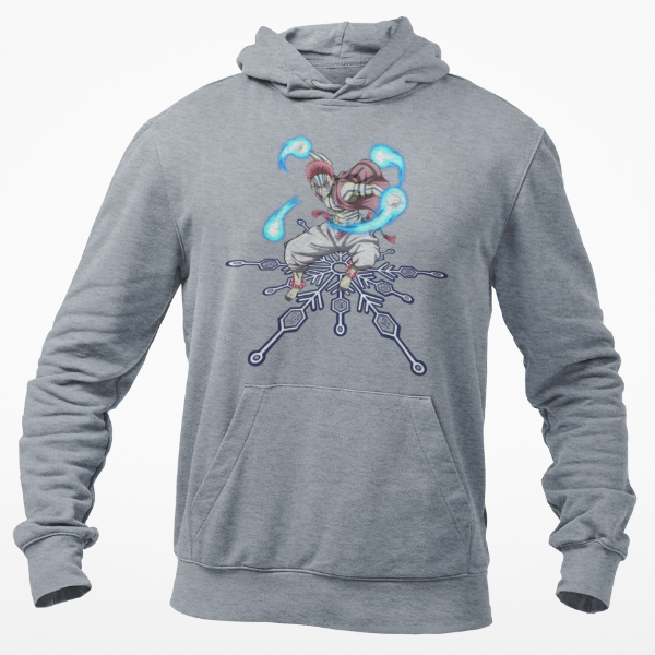Sweat à Capuche Akaza Demon Slayer gris