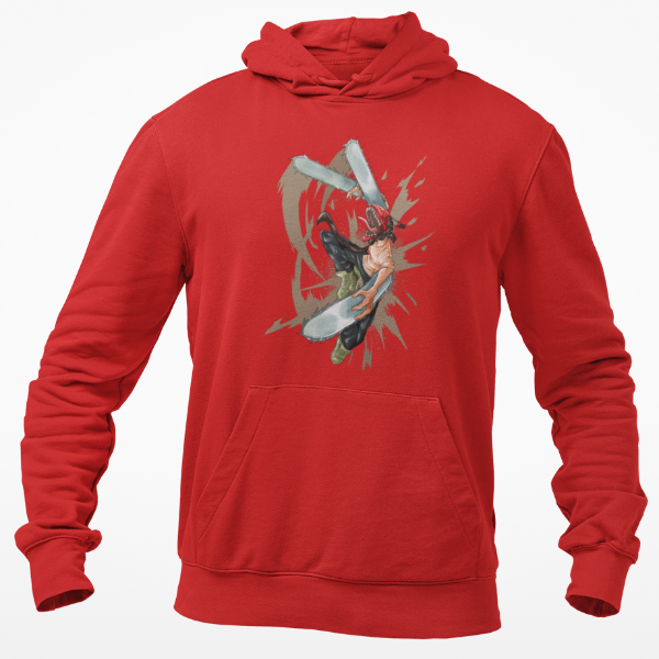 Sweat Chainsaw Man Adulte rouge