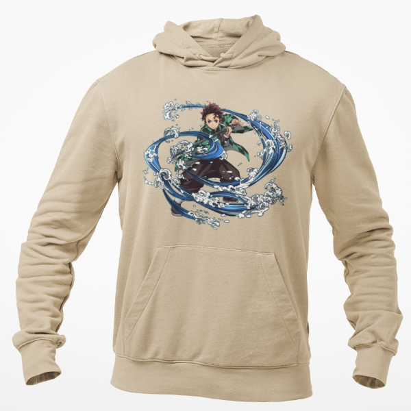 Sweat à Capuche Tanjiro Demon Slayer beige