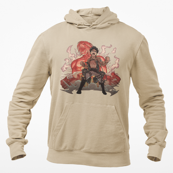 Sweat Eren Titan Assaillant Attaque Des Titans beige