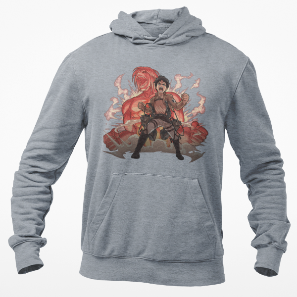 Sweat Eren Titan Assaillant Attaque Des Titans gris