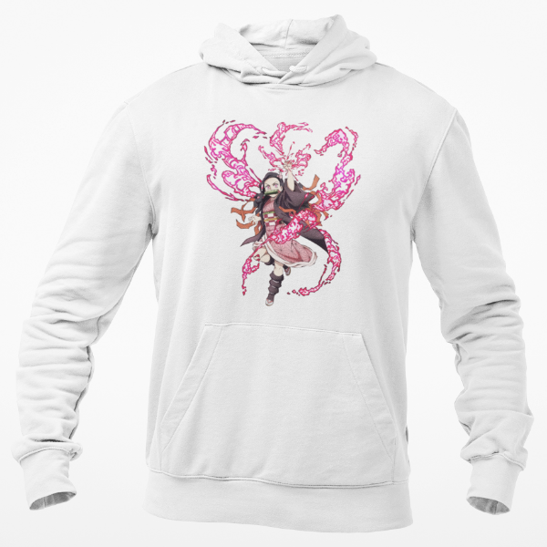 Sweat à Capuche Nezuko Demon Slayer  blanc