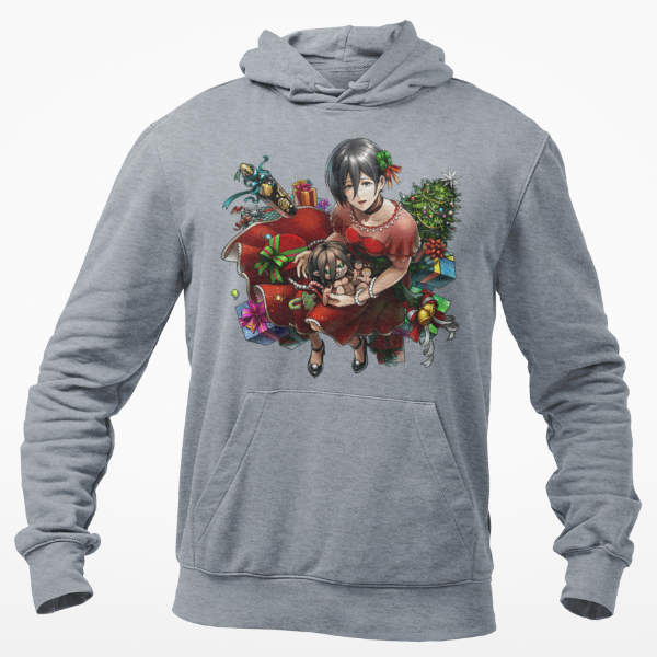 Sweat Mikasa Noël Attaque Des Titans gris