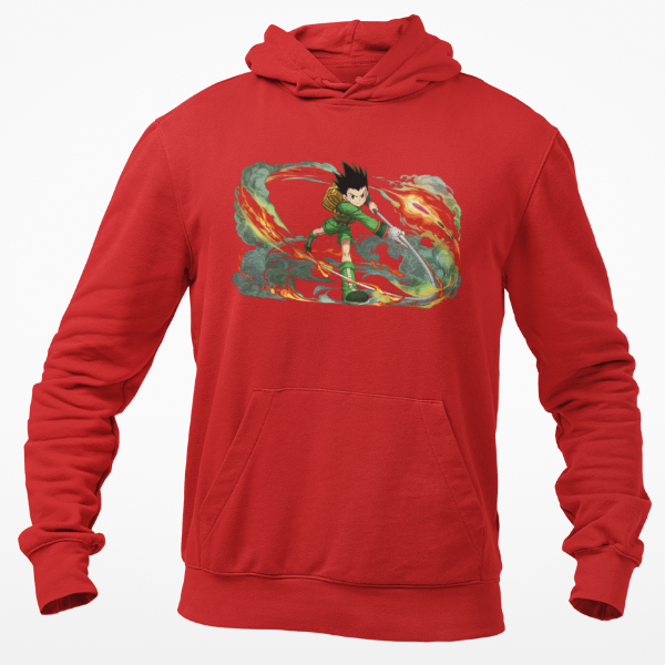 Sweat A Capuche Gon Freecss Hunter x Hunter rouge