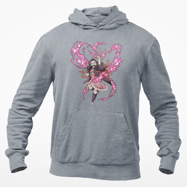 Sweat à Capuche Nezuko Demon Slayer  gris