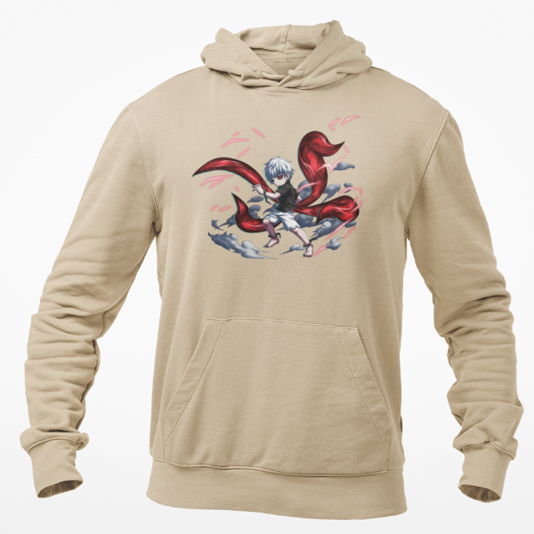 Sweat A Capuche Ken Kaneki Tokyo Ghoul beige