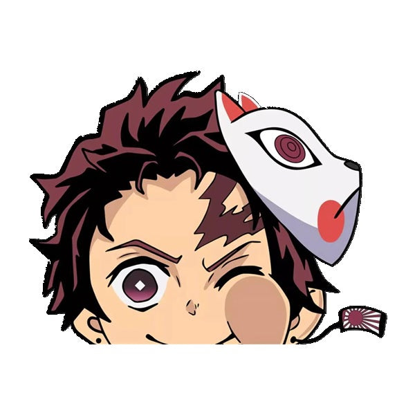Sticker Voiture Demon Slayer Masque