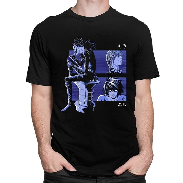 T-Shirt Manga Death Note Floqué Adulte Homme Femme Courtes Manches