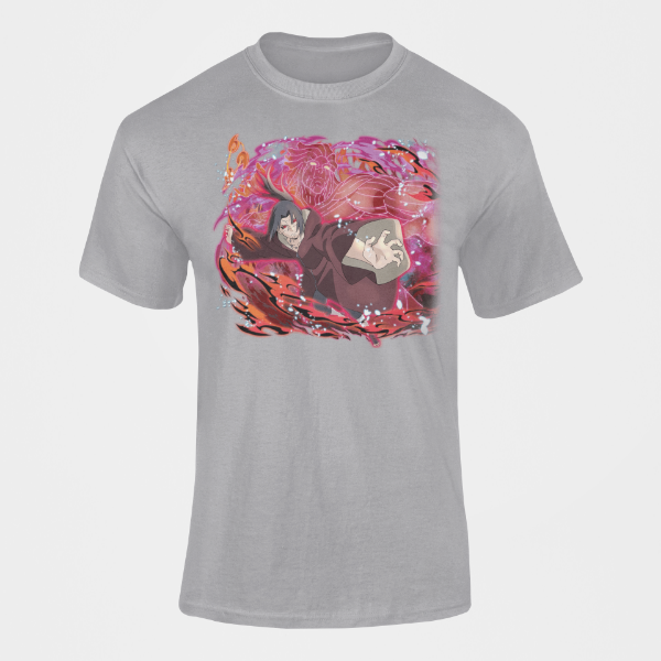 T-Shirt Itachi Uchiha Adulte Homme gris