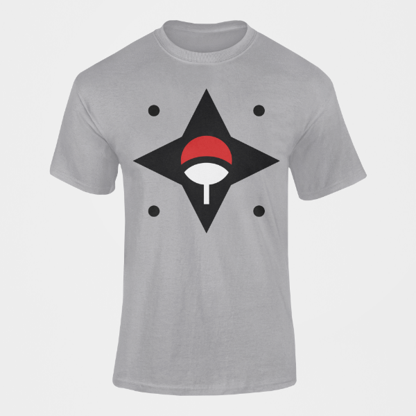 T-shirt Uchiha Adulte Homme gris