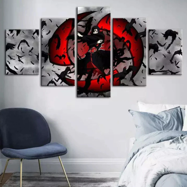 Tableau Itachi Uchiha Deco Toile Cadre Mural Manga Naruto