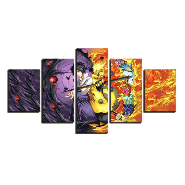 Tableau Naruto Sasuke Deco Toile Cadre Mural Manga Naruto